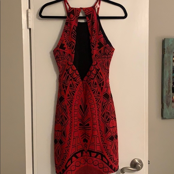 Parker Red and Black Dress - Picture 4 of 5
